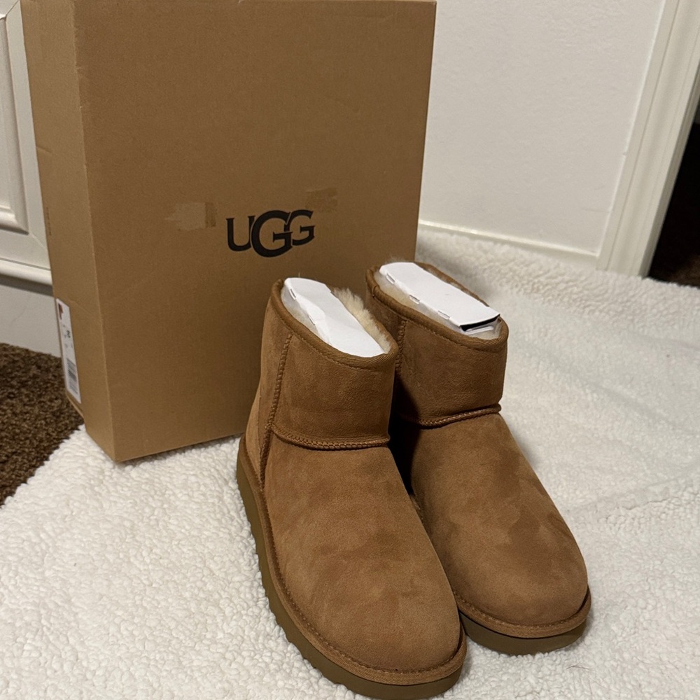 UGG Chestnut Suede Ankle Boots